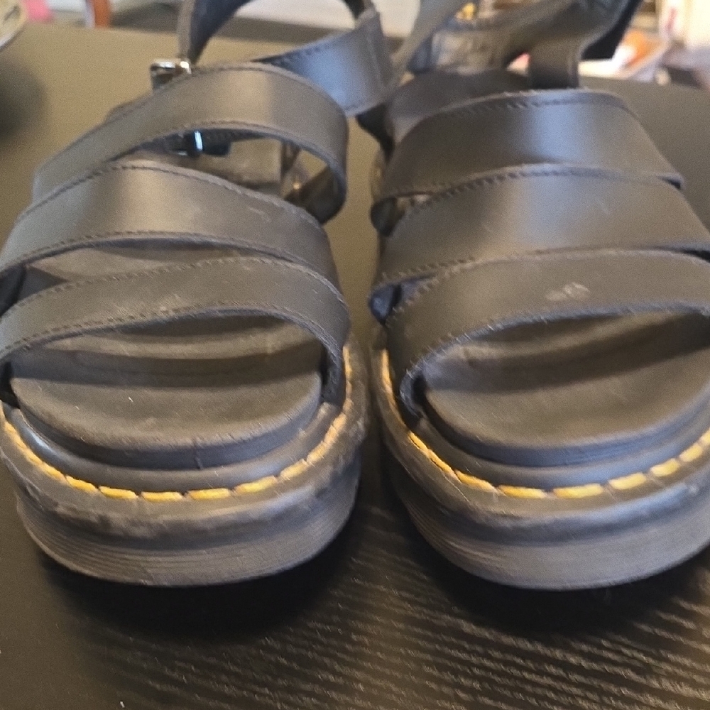 Dr. Martens Black Leather Strap Sandals - Picture 6 of 15